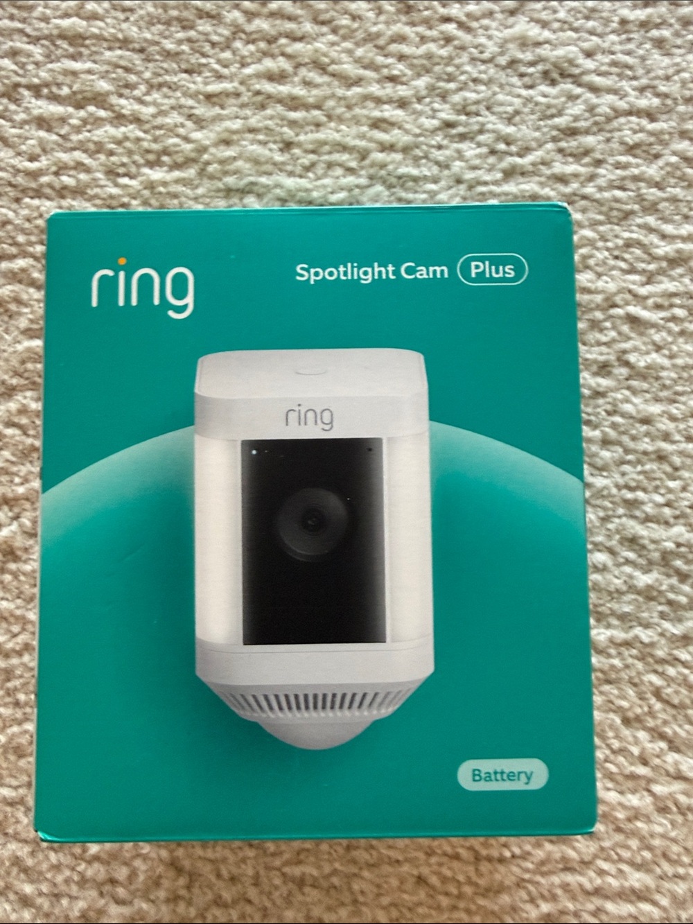 Ring Spotlight Cam Plus - White and Teal Box